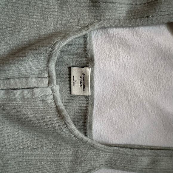 Abercrombie and Fitch Green Knit Corset Crop Tank NWT Large - Picture 4 of 4